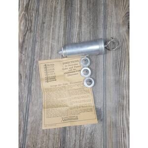 Vintage Cake Decorator Set Aluminum 4 Tip Set